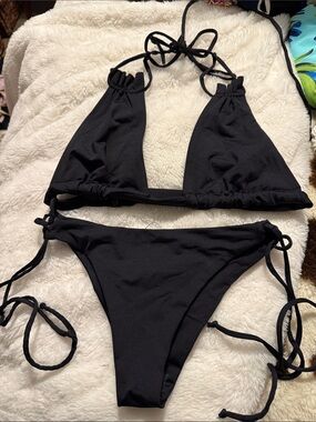 Tavik Black Triangle String Bikini